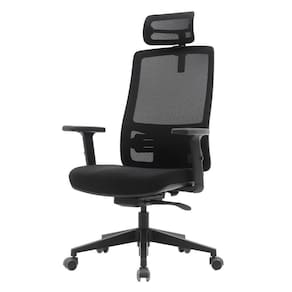 Cadeira Escritório Giratória Nr-17 Wall Street Presidente Fratini Tela Mesh Preto Base Rodízio Nylon