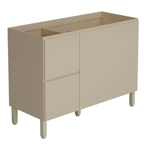 Balcão De Cozinha Para Pia 120cm Sem Tampo Minsk Z06 Vanilla - Mpozenato