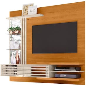 Painel Suspenso Para Tv 55 Polegadas Com 2 Portas Sidnei Cinamomo/off White