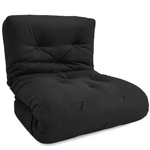 Futon Solteiro Dobrável Oriental Confort Plus Preto Acquablock