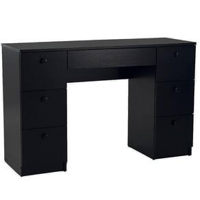 Penteadeira Escrivaninha 7 Gavetas 118 Cm Pe100 Preto Dtall