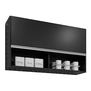 Armário De Cozinha Aéreo 100cm Basculante Mia Z34 Preto - Mpozenato