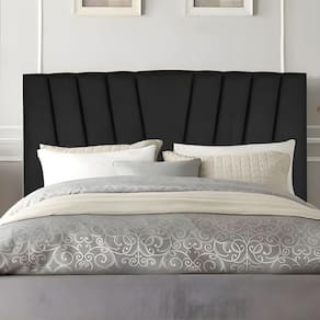 Cabeceira Casal Queen Size Cama Estofada 160 Cm Lile Veludo preto