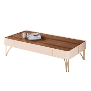 Mesa De Centro Para Sala Pés De Aço Alane H01 Off/castanho - Mpozenato