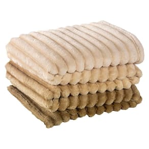 Cobertor Coberta Fluflu Queen Ultrasoft Alto Relevo Dupla Face Gold 100% Poliéster