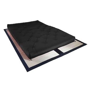 Colchão Futon Casal Dobrável Sofa Cama Preto Acquablock