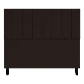 Cabeceira Para Cama De Casal 140 Cm Elen Suede Marrom Suede