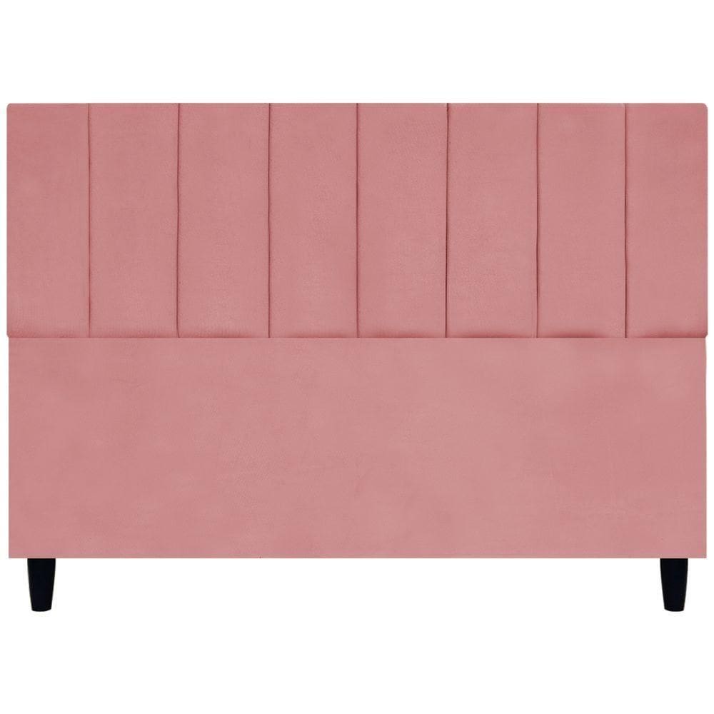 Cabeceira Para Cama Queen 160 Cm Elen Suede Rosê Suede