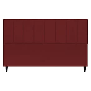 Cabeceira Para Cama Box King Size 195 Cm Classic Suede Vermelho Suede