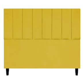 Cabeceira Para Cama De Casal 140 Cm Elen Suede Amarelo Suede
