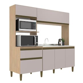 Cozinha Compacta Vitoria New J Carvalho Dourado-fume