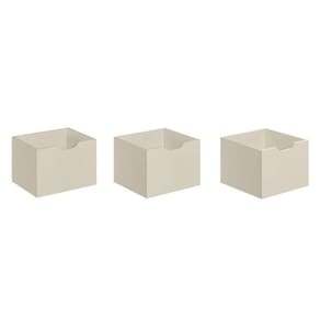 Kit 3 Gavetas Organizadoras Off White Fosco