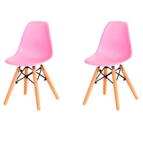 Kit Com 2 Cadeira Flórida Kids Com Assento Em Polipropileno Rosa