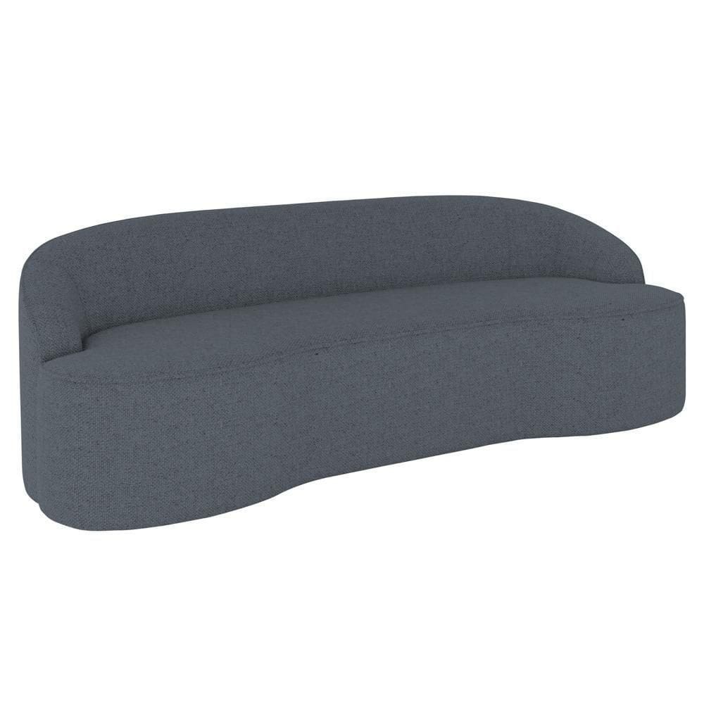 Sofá 5 Lugares Para Sala De Estar Living 280cm Theo D06 Linho Mescla Chumbo - Mpozenato