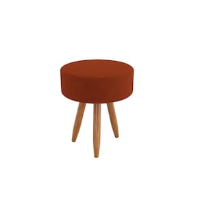 Puff Redondo Conforto Elegante Sala, Quarto E Escritório Terracota