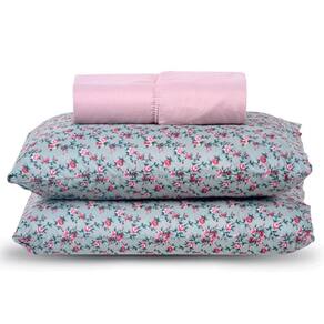 Jogo De Cama Lençol King Topchick 3 Peças Rosê 100% Poliéster