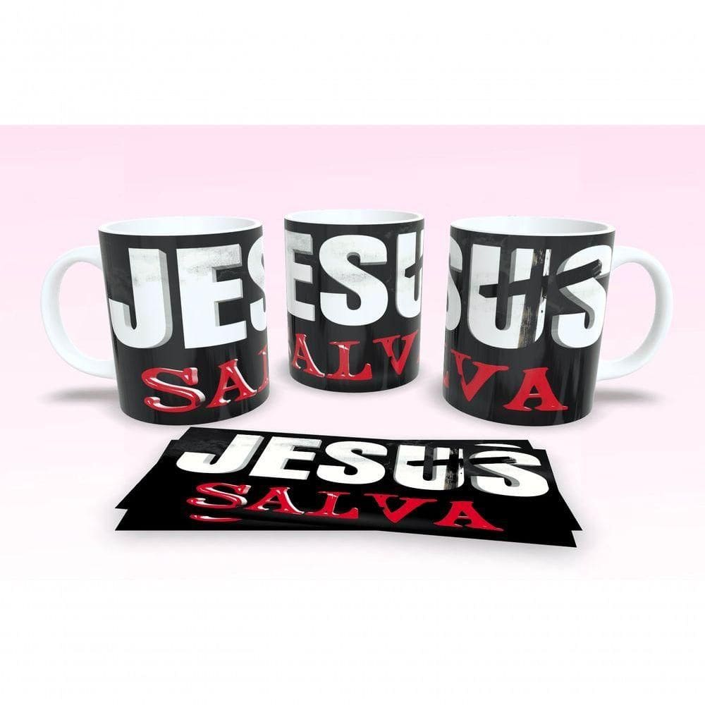 Caneca De Porcelana 325ml Decorada Frases Religiosas Estampa 54
