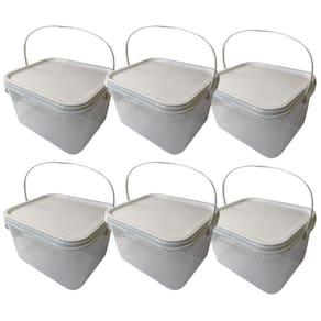 Balde Para Pipoca Lembrancinha Transparente 2.4L-Kit 6 Pçs