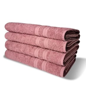 Kit Com 4 Toalhas De Banho 430g-m² Grande Grossa 80x150cm Itália Soft - Rosê