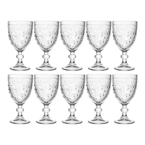 Jogo 10 Taça De Vidro água Sucos New Butterfly Borboletas Flores 320ml Lyor
