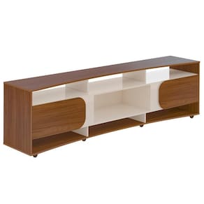 Rack Bancada Para Tv 86 Pol 220 Cm 4502 Cedro Off White Arly Cedro Off White