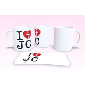 Caneca De Porcelana 325ml Decorada Frases Religiosas Estampa 46