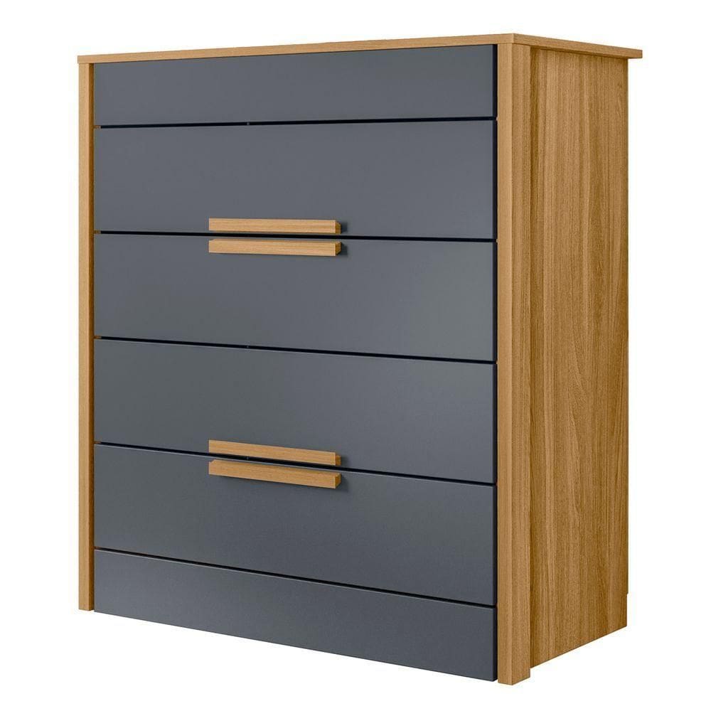 Cômoda Para Quarto 4 Gavetas 86cm Pavia M07 Freijó-cinza - Mpozenato