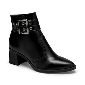 Bota Cano Curto Bico Fino Mississipi ME311 Feminina - Preta