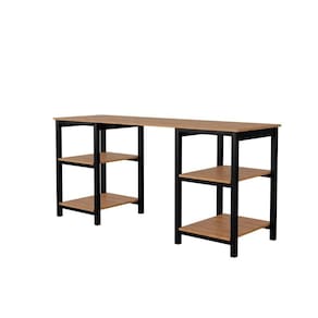 Mesa Escrivaninha Home Office Diretor Laminado Canela Rustic
