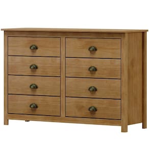 Comoda 8 Gavetas Madeira Maciça 125 Cm 9102 Freijo Milani Store