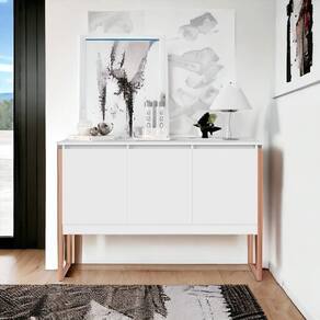 Buffet Compacto 3 Portas Verona Branco Cobre