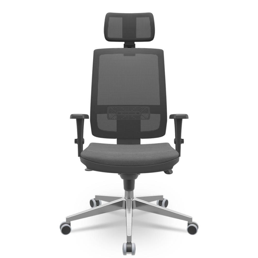 Cadeira Brizza Presidente Tela Cinza