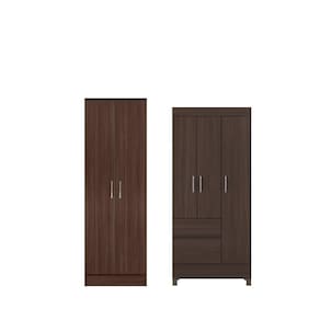 Conjunto Guarda Roupa 3 Portas E Sapateira Malawi Cafe Touch