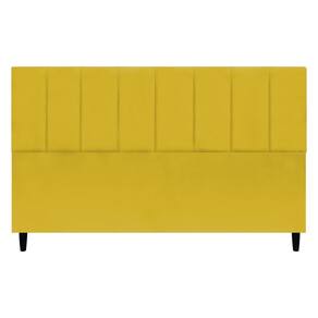 Cabeceira Para Cama Box King Size 195 Cm Classic Suede Amarelo Suede
