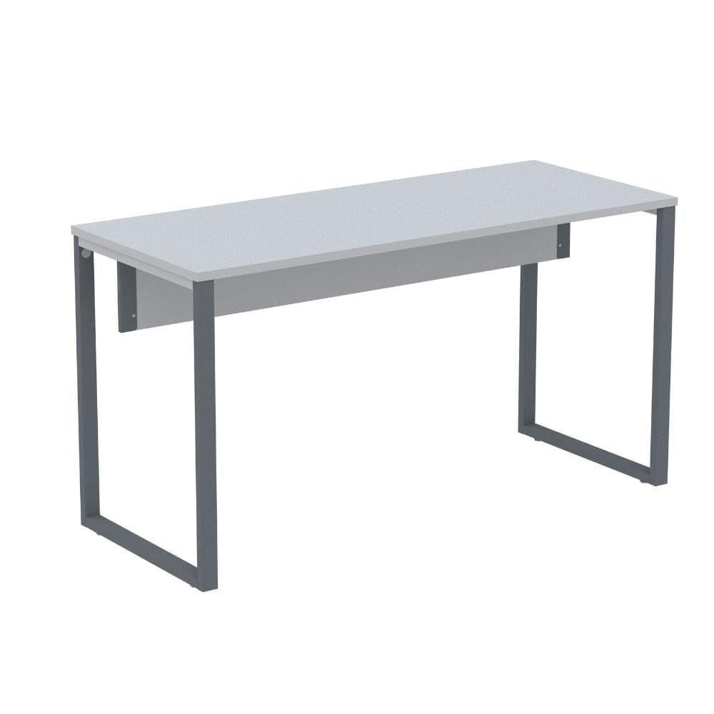 Mesa Escritório P25 Tub Pandin 120 Cm (larg) Tampo Mdp Cinza Pé Aço Tubular Grafito