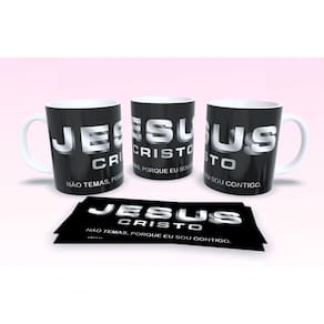 Caneca De Porcelana 325ml Decorada Frases Religiosas Estampa 52