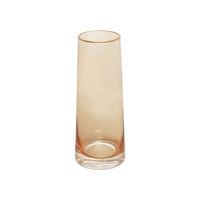 Vaso Em Vidro Com Fio De Ouro Liz âmbar 9x22cm Wolff