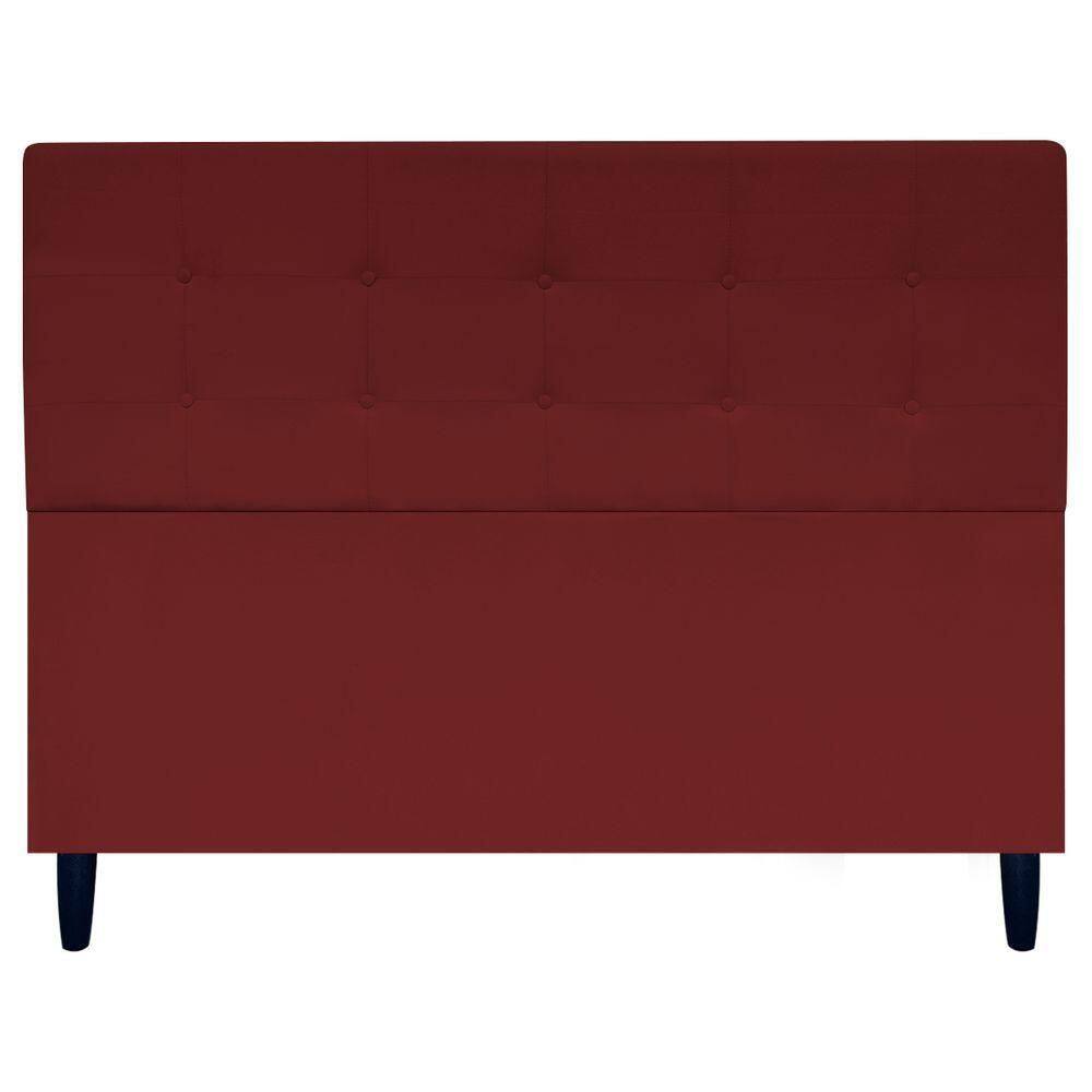 Cabeceira Para Cama Queen 160 Cm Ivy Suede Vermelho Suede
