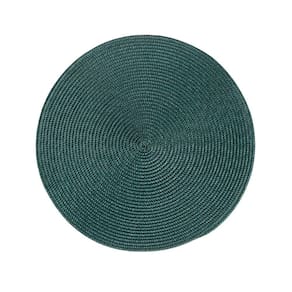 Jogo De Lugar Americano Redondo Em Polipropileno Com 4 Peças 38cm Rafimex Verde Escuro