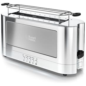 Torradeira de 2 Fatias com 6 Níveis de Tostagem, 1200W, 110v, RUSSELL HOBBS TRL9300GYR, Prateado