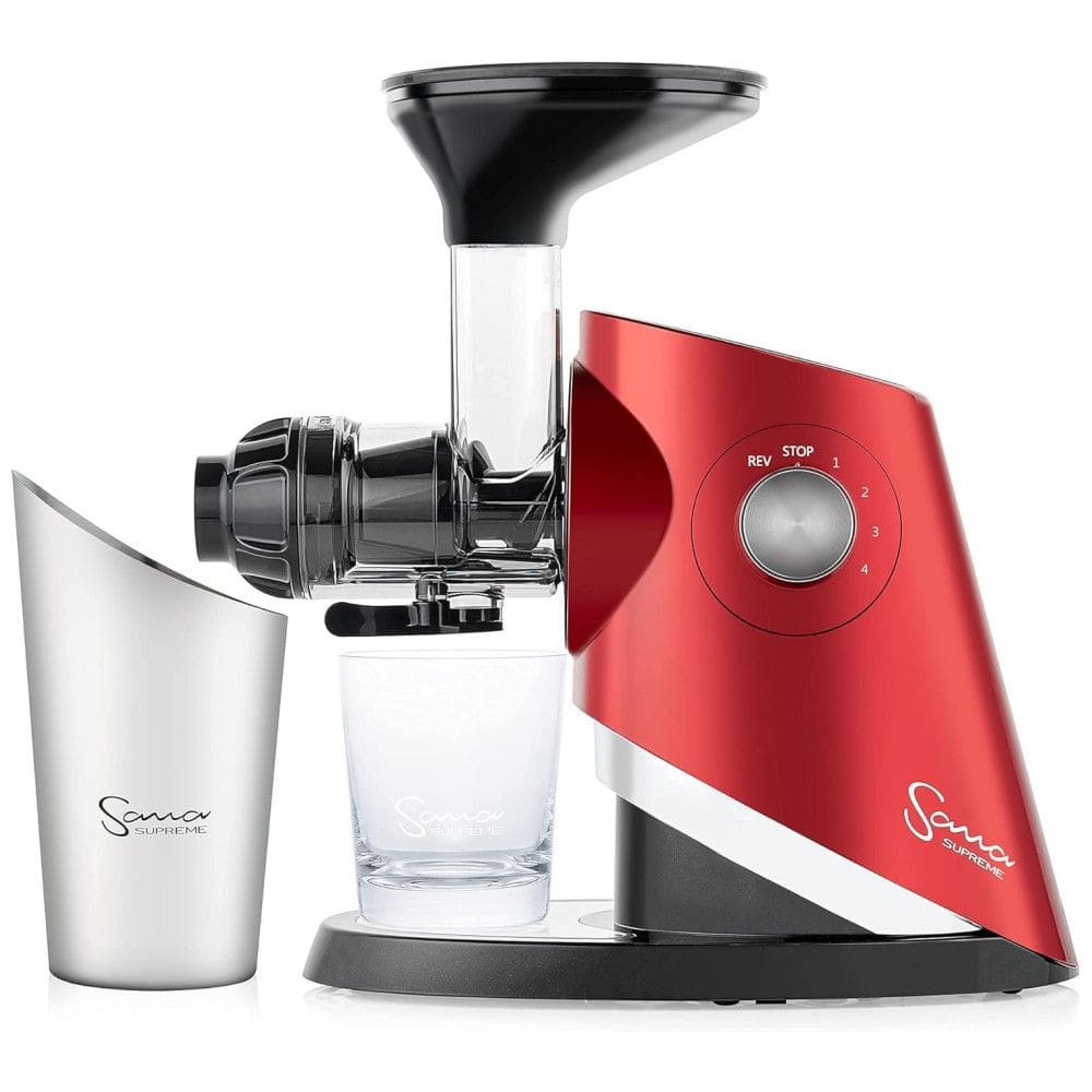 Centrífuga de Frutas, 4 Velocidades, Aço Inoxidável, 150W, 110v, SANA, Vermelho