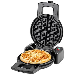 Máquina de Waffle Antiaderente Rotativa com Controle de Temperatura, 1100W, 110v, OVENTE WMF1440BR, Prateado