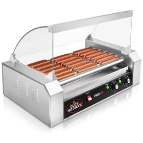 Máquina de Hot Dog, para 18 Salsichas, Aço Inox, 900W, 110v, OLDE MIDWAY ROLL PRO18 CVR, Branco