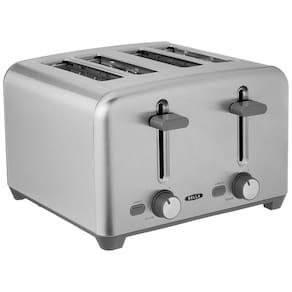 Torradeira Elétrica 4 Fatias com 6 Níveis de Tostagem de Aço Inoxidável, 1480W, 110v, BELLA 17263, Prateado
