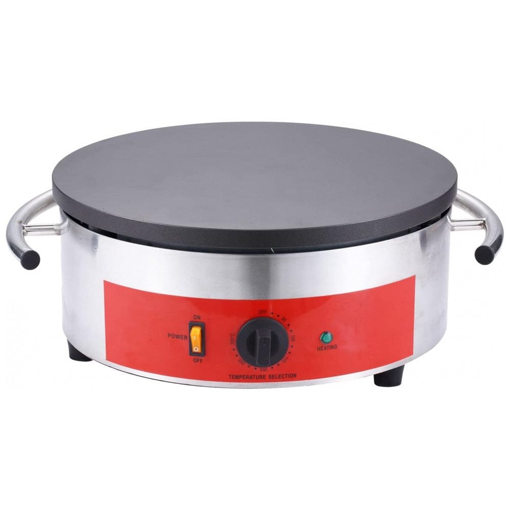 Máquina de Crepe Elétrica antiaderente de Aço inoxidável, 1750W, 110v, KOUWO, Prateado