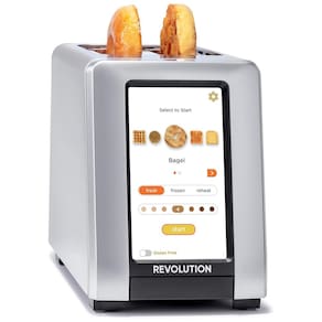 Torradeira Elétrica Multifunções 2 Fatias com Tela LCD e Aço Inoxidável, Branca, 110v, REVOLUTION R270, Branco