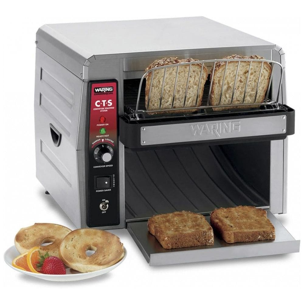 Torradeira Elétrica mais de 450 Torradas por Hora 1800W, Aço Inoxidável, 110v, WARING CTS1000, Prateado