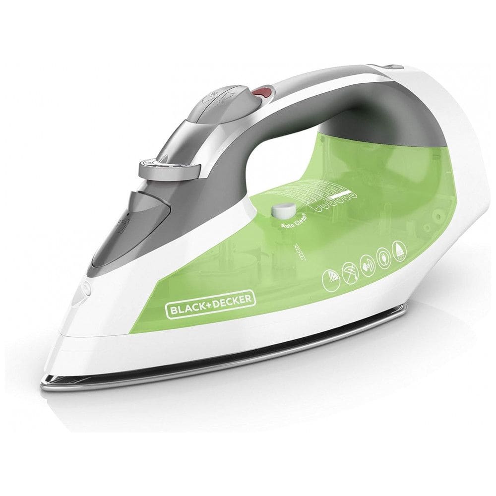 Ferro de Passar a Vapor com Base Antiaderente e Desligamento Automático, 110V, Black Decker ICR06X, Verde