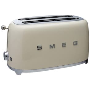 Torradeira Elétrica Retrô 4 Fatias em Aço Inoxidável, 110V 950W, Smeg, Creme