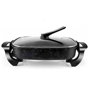 Churrasqueira Grill Elétrica até 8 Porções em Aço Inoxidável, 110V 1600W, HHWKSJ, Preta